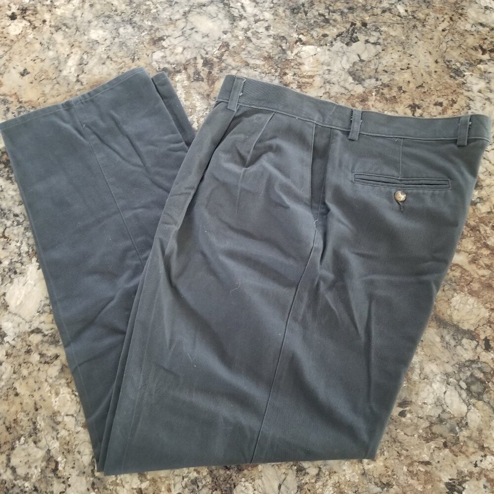 Haggar Dark Gray/Charcoal Mens Pants 38 W 32 L